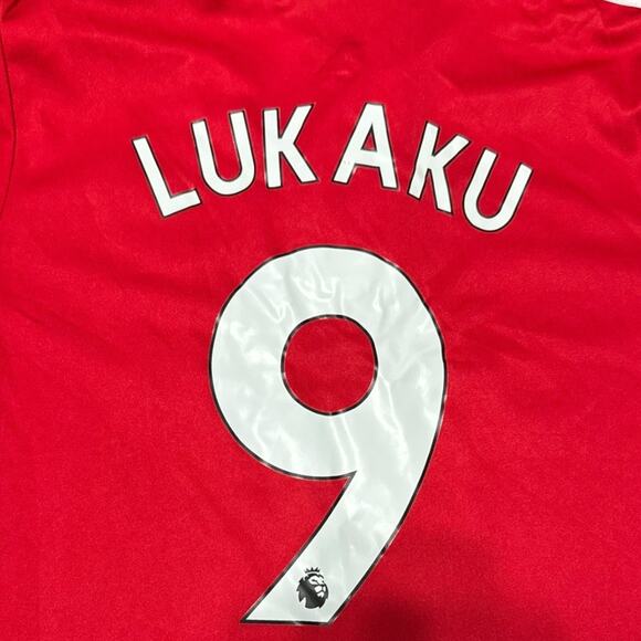 Adidas Manchester United Lukaku #9 Home Jersey Youth Size 24 (US Medium 7–8) Red - Picture 5 of 9